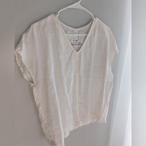 notPERFECTLINEN Malta boxy linen top